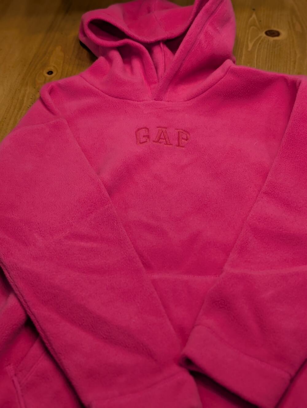Gap Kids Fleece Pullover Hoodie, Hot Pink, Fuchsia, Girl's XL 12, EGU/LN